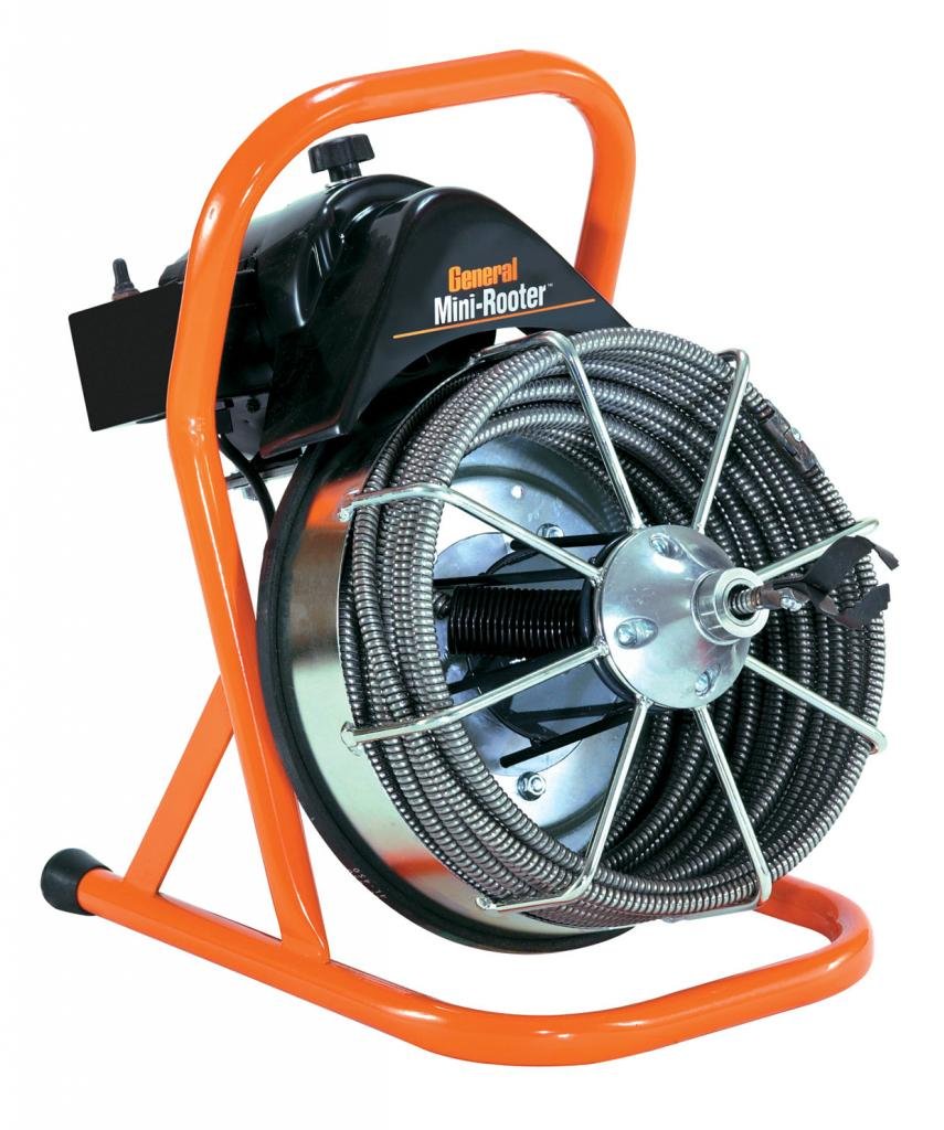 Basic MiniRooter Open Cage Unit + 50EM3 (50' x 1/2") Cable, MRCS Cutter Set