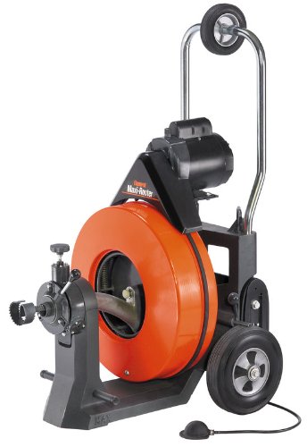 MaxiRooter Package w/ Power Cable Feed, Guide Tube, 100EM5 (100' x 3/4") Cable, SRCS Cutter Set