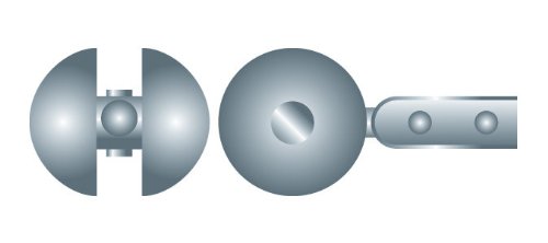 Revolving Roller Head for use with B Flat Sewer Rods, 11/8" Diameter Head